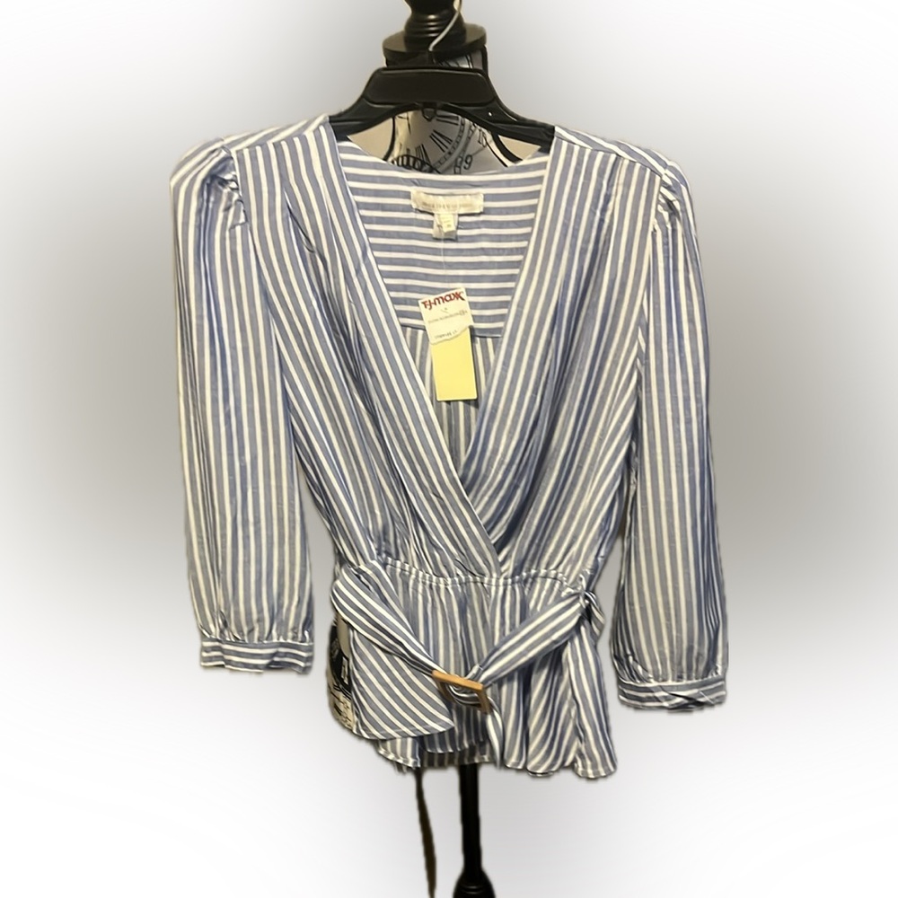 Blue Striped Women's Top